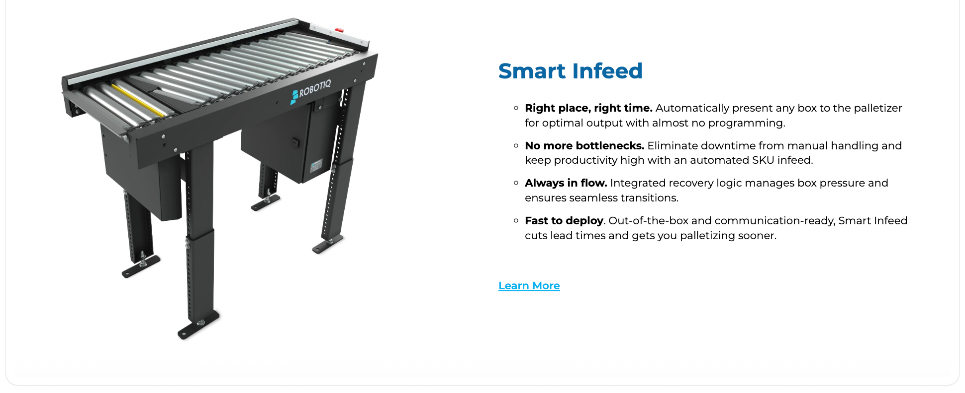 smart infeed
