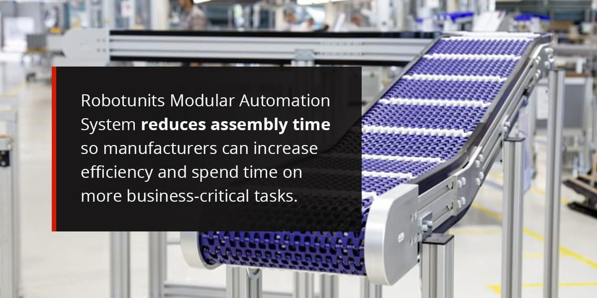 Robotunits Modular Automation System reduces assembly time